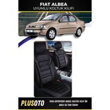 Plusoto Fiat Albea Uyumlu Vera Serisi Siyah Oto Koltuk Kılıfı 5Li Takım Set M-181