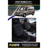 Plusoto Fiat Doblo (2+1) Ticari Uyumlu Vera Serisi Siyah Oto Koltuk Kılıfı 5Li Takım Set T-6