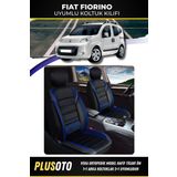 Plusoto Fiat Fiorino (2+1) Ticari Uyumlu Vera Serisi Siyah Mavi Oto Koltuk Kılıfı 5Li Takım Set M-210