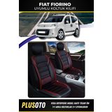 Plusoto Fiat Fiorino (2+1) Ticariuyumlu Vera Serisi Siyah Kırmızı Oto Koltuk Kılıfı 5Li Takım Set M-209