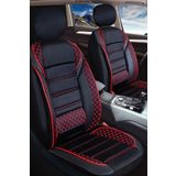 Plusoto Fiat Fiorino Uyumlu Vera Serisi Siyah Kırmızı Oto Koltuk Kılıfı 5'Li Takım Set
