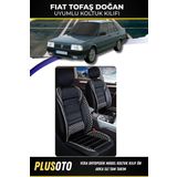 Plusoto Fiat / Tofaş Doğan Uyumlu Vera Serisi Siyah Beyaz Oto Koltuk Kılıfı 5Li Takım Set M-136