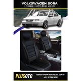 Plusoto Volkswagen Bora Uyumlu Vera Serisi Siyah Oto Koltuk Kılıfı 5Li Takım Set M-1057
