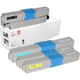 PlusPrint C301 Oki MC342W Muadil Toner 1 Takım 4 Renk A+Plus - Renkli