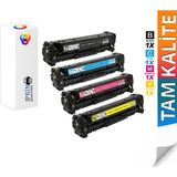 PlusPrint Hp 305A - Hp Colorlaserjet Pro 400 M475 1 Set Uyumlu Muadil Toner - Renkli