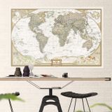 Plustablo Dünya Haritası Ofis İçin Duvar Sticker (100x150 Cm.)