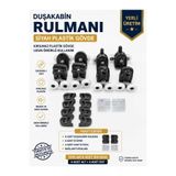 plutus yapı Duşakabin Rulman tekerleği Siyah 8 adet (4 alt - 4 üst - 1 takım)