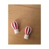 Plywoody Toys and More Balon Temalı Bej Kırmızı Dolap Çekmece Kulp 4'lü Set