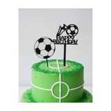 Plywoody Toys and More Doğum günü Pasta Süsü Futbol Temalı Set