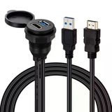 PM-12428 ARAÇ KONTROL PANELİ USB 3.0 + HDMI UZATMA KABLOSU GÖMME MONTAJ (AVD-169)