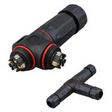 PM-24596 4 Pin Telli 3'Lü Tip IP68 Su Geçirmez RJ45 Konnektör
