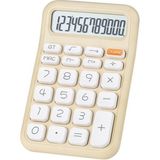 PM-25408 Krem Renk Beyaz Tuş 12 Haneli Hesap Makinesi - Renkli