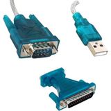 PM-30159 USB - RS232 Seri Port ve DB25 Çevirici Dönüştürücü Kablo 50CM - 0 - 19 lt - 00-Siyah - Beyaz