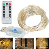 Pm-37723 Usb Girişli Uzaktan Kumandalı 30 Metre 8 Modlu Günışığı Dekoratif Yılbaşı - Peri Led Işık