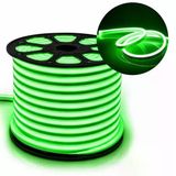 Pm-5287 Silikon Kaplama 12 Volt 100 Metre Yeşil Neon Led Şerit Aydınlatma Vitrin