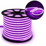 Pm-5291 Silikon Kaplama 12 Volt 100 Metre Mor Neon Led Şerit Aydınlatma Vitrin