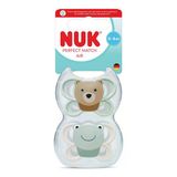 Pm Air 2'Li Emzik, 0-6 Ay, Beyaz/Yeşil, Unisex (3 Adet)