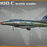 PM Model North American F-100 C Super Sabre Avcı-Bombardıman Uçağı Plastik Maketi