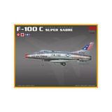 Pm Model North American F-100 C Super Sabre Pm Model Avcı-Bombardıman Uçağı Demonte Plastik Maketi