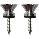 Pm1-2X Silver Metal Kaliteli Gitar Askı Pimi Omuz Askısı Takmak İçin Vida Pim (2 Adet)