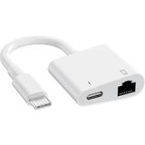 Pmr 2 In 1 Type C To RJ45 Gigabit Ethernet Çoklayıcı+ Type C Şarj