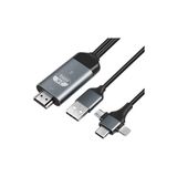 Pmr 3 İn 1 Phone To Hdmı Kablo – 2K 60Hz, 200Cm, Type-C, Lightning, Micro Usb