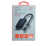Pmr 8 İn 1 Type C - Lightning Usb Çoklayıcı- Compact Flash- Microsd-Sd Kart Okuyucu Type C Giriş