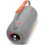 Pmr Beatbox LED Işıklı 20W Ses Bombası | Usb, Sd, Aux, Fm Radyo ve Bluetooth Hoparlör Gri - Beyaz