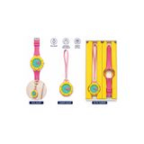 Pmr DuoStyle 2'si 1 Arada Analog Kol Saati ve Çanta Saati Silikon Kordonlu Unisex Pembe Pmrssrnk8