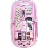 Pmr Şeffaf Tasarım Bluetooth + 2.4g Kablosuz Şarjlı Mouse - Pembe