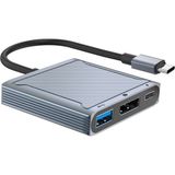 PMR Type C to 8K 60Hz 4K-120 Hz Display Port- Usb 3.0 - Usb C Dişi 100W Çevirici