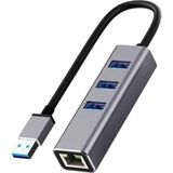 Pmr USB 3.0 Gigabit Ethernet Adaptör + 3 Port USB 3.0 Hub – 4 In 1 Çoklayıcı - Siyah