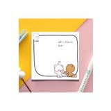 pnkycrco 10x10 cm Milk and Mocha Memopad , Bloknot , Defter, To do List , Notepad , Planlayıcı Seti