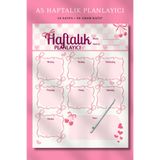 pnkycrco A5 Haftalık Planlayıcı | Bloknot Notepad To do List Not Kağıdı | 50 Sayfa
