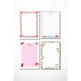pnkycrco A6 Boyutunda 4'lü Not Kağıdı Bloknot Notepad To do List Planlayıcı | 40 yaprak