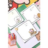 pnkycrco Milk and Mocha Bt21 Bunny Memopad , Bloknot , To do List , Notepad , Planlayıcı Seti