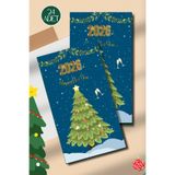 pnkycrco Yılbaşı Yeni Yıl Noel Temalı Tebrik Kartı Hediye Kartı Kartpostal 24 Adet