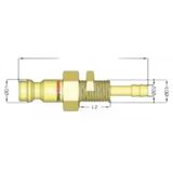 Pnömatik Sarı Stoper Otomatik Rekor Perde Geçişli Hortum Uç T26 - 6Mm