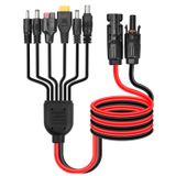 PNYZIK Taşınabilir Motorlar ve Güneş Panelleri/Motorları için Yükseltilmiş 6'sı 1 Arada Güneş Bağlantı Kiti, 100 CM Evrensel Güneş Adaptörü Dişi ve Erkek Konnektörlü Bağlantı Demeti, 2 Adet