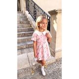 Poala Kids Çiçekli Dokuma Elbise Kız Çocuk - Renkli - 4 - 5 Yaş