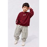 Poala Kids Erkek Çocuk Ekose Desenli Gabardin Pantolon - 2 - 3 Yaş - Bej