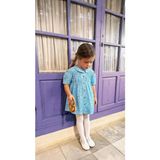 Poala Kids Mavi Çiçekli Elbise Kız Çocuk - 5 - 6 Yaş