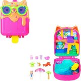 Pocket Bebekler ve Oyun Seti, Kediciğin Tatili Taşınabilir Mini Oyun Seti, 1 Mikro Bebek, Yavru K