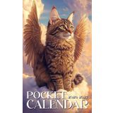 Pocket Calendar 2026-2027: 24-Month Planner with Encouraging Quotes and Portable Size with Angle Bengal Cat With Wings Design for Calm Focus
