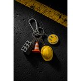 Pocket People İnşaat Temalı Anahtarlık Seti – Baret, Trafik Konisi, Beton Blok ve Smile Charm | Çanta Charm & Anahtar Aksesuarı