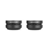 pockettunes Bluetooth hoparlör, kemik iletimli taşınabilir kablosuz hoparlör, yüksek sesli, kristal netliğinde ses, zengin bas, ev, dış mekan, parti için mini müzik çalar, 2'li paket (Siyah)