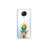 Poco F2 Pro ile uyumlu Splash ahtapot tasarımlı şeffaf silikon kılıf