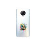 Poco F2 Pro ile uyumlu Splash arı tasarımlı şeffaf silikon kılıf