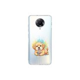 Poco F2 Pro ile Uyumlu Splash Köpek Tasarımlı Şeffaf Silikon Kılıf