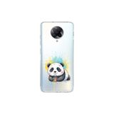 Poco F2 Pro ile Uyumlu Splash Panda Tasarımlı Slimfit Şeffaf Silikon Kılıf